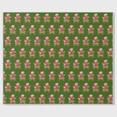 Papier Cadeau Père Noël Gingerbread Cookie Girl (Plat)