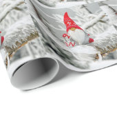 Papier Cadeau Père Noël Gnome (Coin rond)