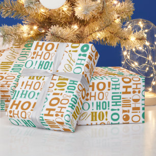 Papier Cadeau PÈRE NOËL HO ! Oh ! Oh ! voeux de Noël