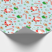 Papier Cadeau Père Noël jouant au golf (Coin)
