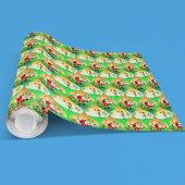 Papier Cadeau Père Noël Jouer Golf En Floride Ogee Noël