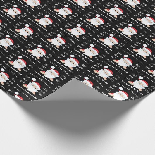 Papier Cadeau Père Noël Joyeux Noël Ho Ho Ho (Coin)