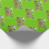 Papier Cadeau Père Noël Koala et les animaux australiens Noël (Coin)