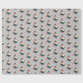 Papier Cadeau Père Noël Lit Les Livres Interdits (Plat)