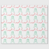 Papier Cadeau Père Noël Lucia et Dieu juillet (Plat)