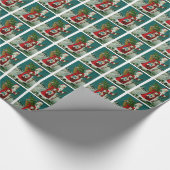 Papier Cadeau Père Noël marchant (Coin)
