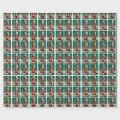 Papier Cadeau Père Noël marchant (Plat)