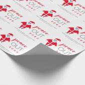 Papier Cadeau père Noël Mask Peace Out 2020 Funny Christmas (Coin)