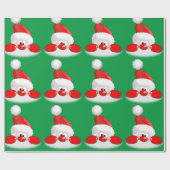 Papier Cadeau Père Noël mignon font face (Plat)