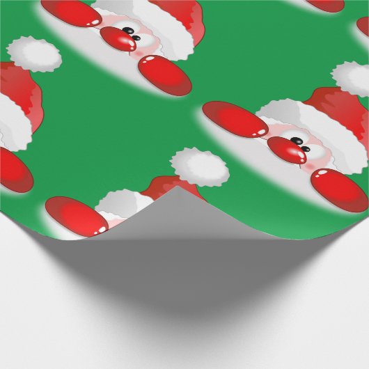 Papier Cadeau Père Noël mignon font face (Coin)