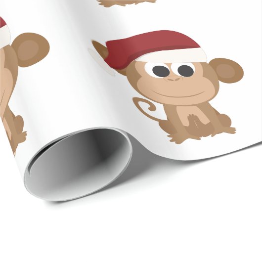 Papier Cadeau père Noël Monkey (Coin rond)