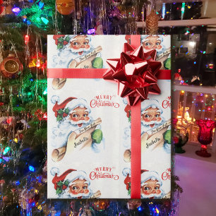 Papier Cadeau Père Noël Nice Liste ajouter Nom de l'enfant Cadea