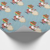 Papier Cadeau Père Noël noir avec des cadeaux (Coin)