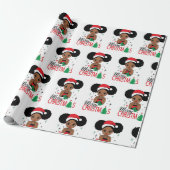 Papier Cadeau Père Noël Noir, Noël Melanin, Vilain Noël (Déroulé)