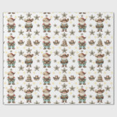 Papier Cadeau Père Noël occidental (Plat)