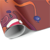 Papier Cadeau Père Noël Octopus (Coin rond)