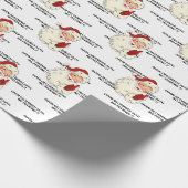 Papier Cadeau Père Noël Ouvert le 25 Décembre pas de visite! (Coin)