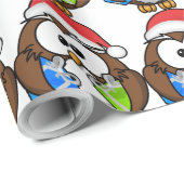 PAPIER CADEAU PÈRE NOËL OWL (Coin rond)