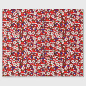 Papier Cadeau père Noël papier d'emballage de 30 pouces x 6 pied (Plat)