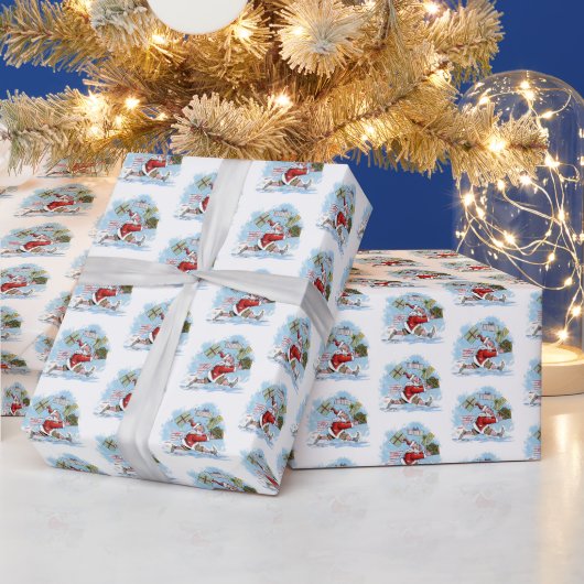 Papier Cadeau Père Noël Papier d'emballage non préparé (Vacances)