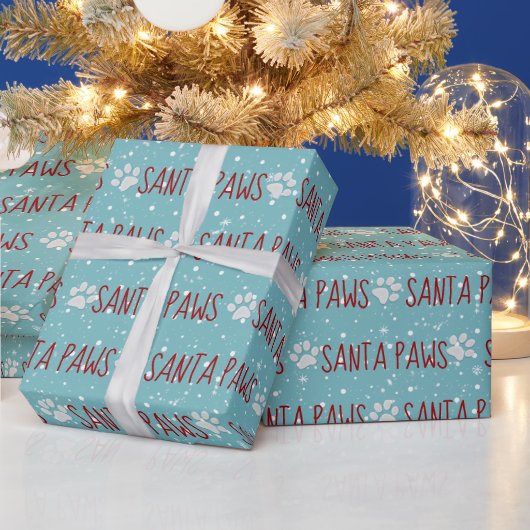 Papier Cadeau Père Noël Patrouilles sérigraphies de Noël avec ne (Vacances)