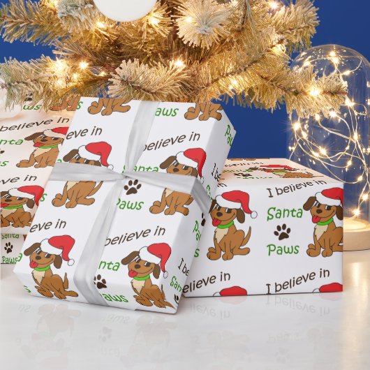 Papier Cadeau Père Noël Paws (Vacances)