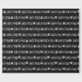 Papier Cadeau Père Noël Paws - Empreintes de Noël (Plat)