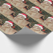 Papier Cadeau Père Noël Paws - Weimaraner Chien Noël (Coin)