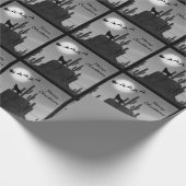 Papier Cadeau Père Noël Pleine lune Wolf Desert Southwestern Noë (Coin)