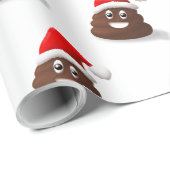Papier cadeau père Noël Poo Emoji (Coin rond)