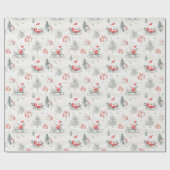 Papier Cadeau Père Noël présente Noël (Plat)