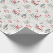 Papier Cadeau Père Noël présente Noël (Coin)