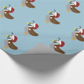 Papier Cadeau Père Noël Quail (Coin)