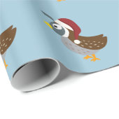 Papier Cadeau Père Noël Quail (Coin rond)
