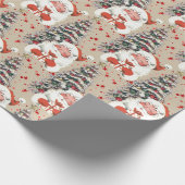 Papier Cadeau Père Noël Rétro Avec Étoiles Emballage Papier (Coin)