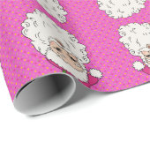 Papier Cadeau Père Noël rose chaud (Coin rond)