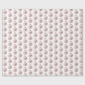 Papier Cadeau Père Noël Rose de Noël (Plat)