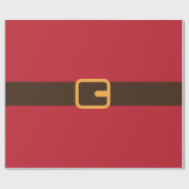Papier Cadeau Père Noël rouge Brown de Noël (Plat)