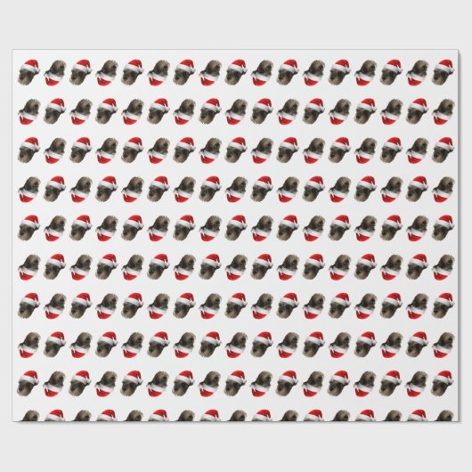 Papier Cadeau père Noël Schnauzer (Plat)