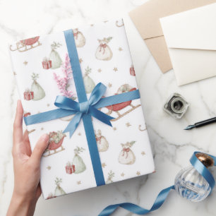 Papier Cadeau Père Noël Sleigh Motif