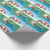Papier Cadeau père Noël tropical (Coin)