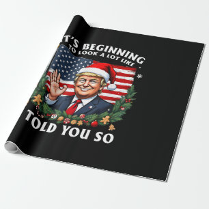 Papier Cadeau Père Noël Trump commence à ressembler beaucoup à m