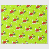 Papier Cadeau Père Noël Turtle Kids Papier d'enveloppement de No (Plat)