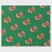 Papier Cadeau Père Noël Usé Noël (Plat)