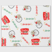 Papier Cadeau Père Noël vient en ville (Plat)