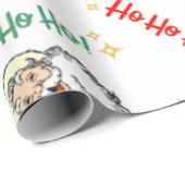 Papier Cadeau Père Noël vient en ville (Coin rond)