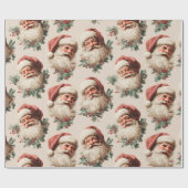 Papier Cadeau Père Noël vintage (Plat)