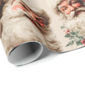 Papier Cadeau Père Noël vintage (Coin rond)