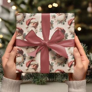 Papier Cadeau Père Noël vintage
