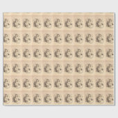 Papier Cadeau Père Noël, Vintage, Rétro, Papier d'enveloppement (Plat)